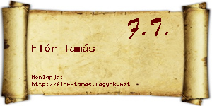 Flór Tamás névjegykártya